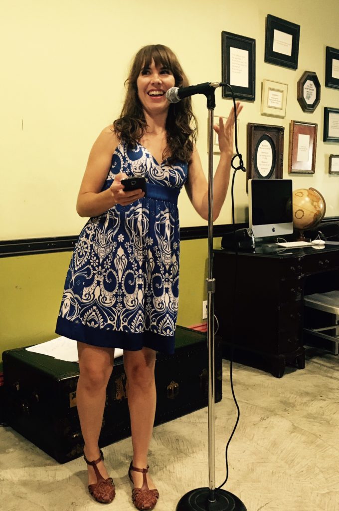 Lauren Eggert-Crowe reads at Roar Shack reading series at 826LA in Los Angeles