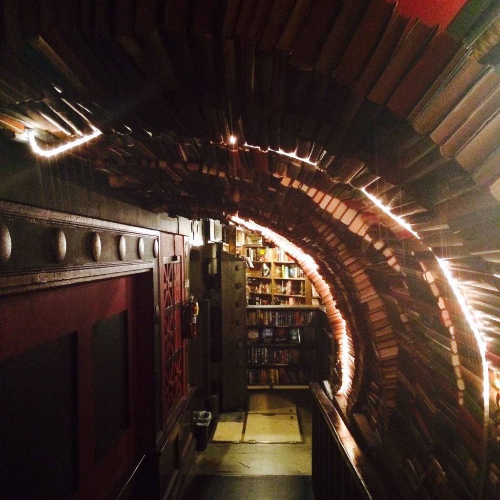Book tunnel at The Last Bookstore in Los Angeles
